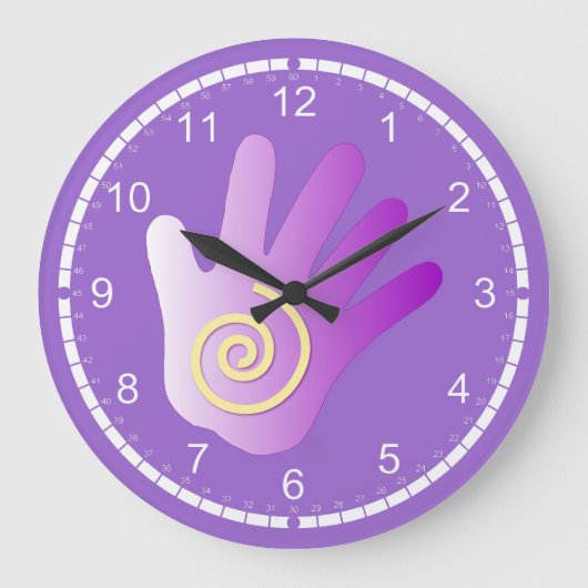 Massage Energy Hand Grote Klok (Voorkant)