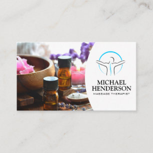 Massage Essentiële Oliën   Day Spa Visitekaartje