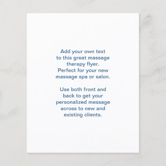 Massage foto van Beach Glass Stones Flyer (Achterkant)