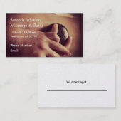Massage foto van Hot Stone Afsprakenkaartje (Voorkant / Achterkant)