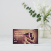 Massage foto van Hot Stone Afsprakenkaartje (Staand voorkant)