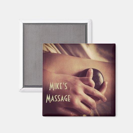 Massage foto van Hot Stone Magneet (Voorkant / Achterkant)