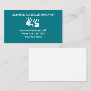 Massage Hands Design Visitekaartje