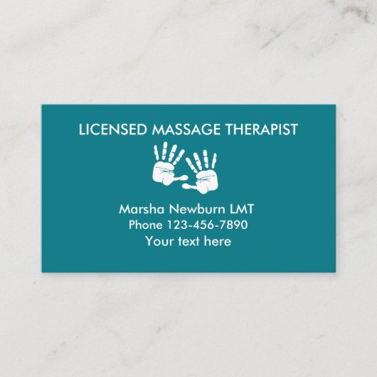 Massage Hands Design Visitekaartje (Voorkant)