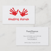 Massage Healing Hands - Reiki Visitekaartje (Voorkant / Achterkant)