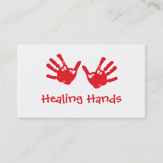 Massage Healing Hands - Reiki Visitekaartje (Voorkant)