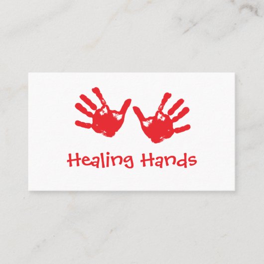 Massage Healing Hands - Reiki Visitekaartje (Voorkant)