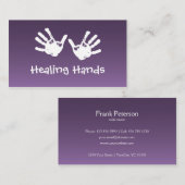 Massage Healing Hands - Reiki Visitekaartje (Voorkant / Achterkant)