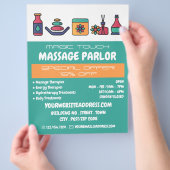 Massage-icoon, Massage Therapie, Massage Salon Flyer (Hand)