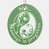 Massage in uitvoering Yin Yang door Hanger Keramisch Ornament (Links)