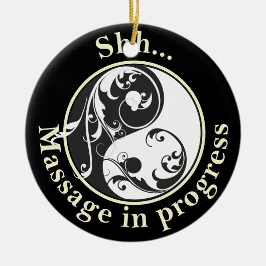 Massage in uitvoering Yin Yang door Hanger Keramisch Ornament (Voorkant)