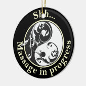 Massage in uitvoering Yin Yang door Hanger Keramisch Ornament (Links)