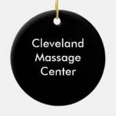 Massage in uitvoering Yin Yang door Hanger Keramisch Ornament (Achterkant)