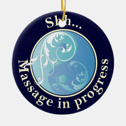 Massage in uitvoering Yin Yang door Hanger Keramisch Ornament (Voorkant)