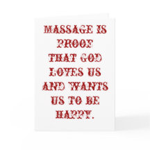 Massage is een bewijs dat God ons blanco houdt