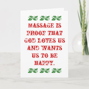 Massage is het bewijs dat God van Kerstmis houdt Feestdagen Kaart
