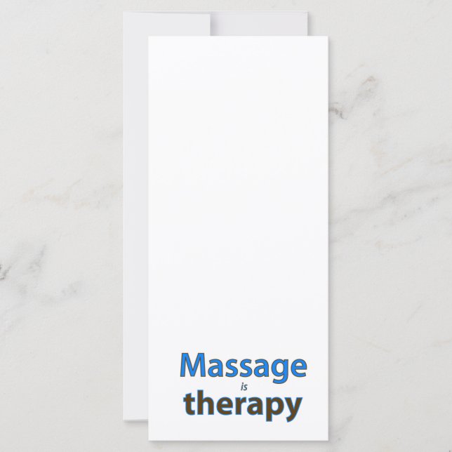 Massage is therapie (Voorkant)