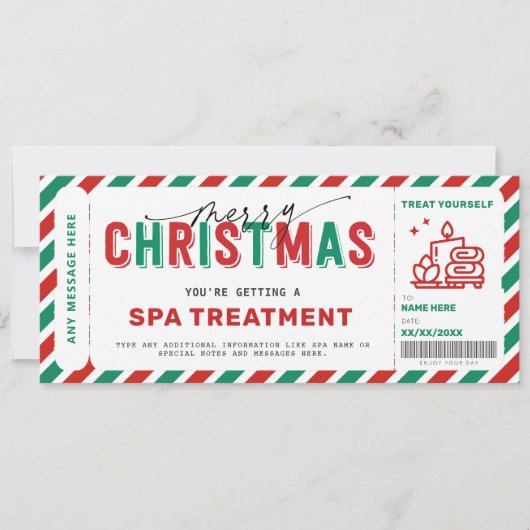 Massage kerstmis met cadeaubon (Voorkant)