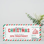 Massage kerstmis met cadeaubon kaart (Staand voorkant)