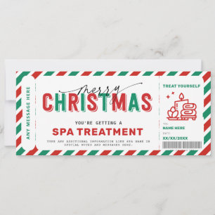 Massage kerstmis met cadeaubon kaart