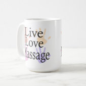 Massage Live Liefde Mok Gift (Voorkant links)