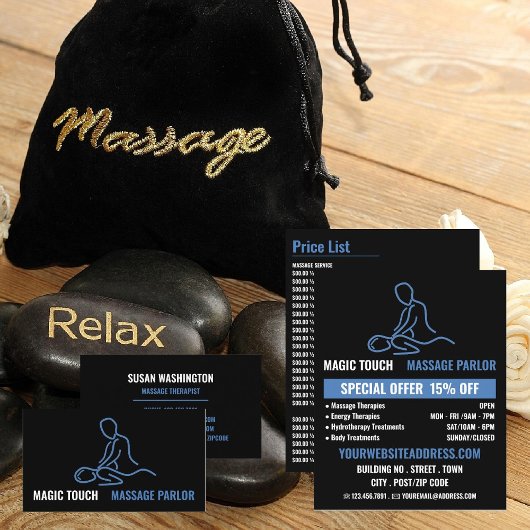 Massage Logo, Massage Therapie, Massagesalon Flyer
