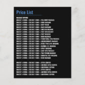 Massage Logo, Massage Therapie, Massagesalon Flyer (Achterkant)