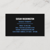 Massage Logo, massage therapist Visitekaartje (Achterkant)