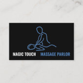 Massage Logo, massage therapist Visitekaartje (Voorkant)