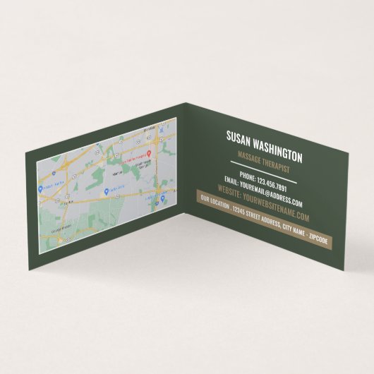 Massage Logo, massagetherapeut, Parlor Loyalty Visitekaartje (Binnen)