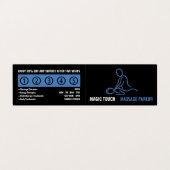 Massage Logo, massagetherapeut, Parlor Loyalty Visitekaartje (Buitenkant ongevouwen)