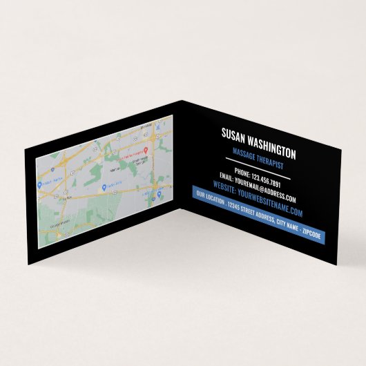 Massage Logo, massagetherapeut, Parlor Loyalty Visitekaartje (Binnen)