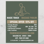 Massage Logo, massagetherapie, massageparlor Flyer (Voorkant)