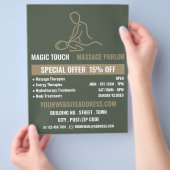 Massage Logo, massagetherapie, massageparlor Flyer (Hand)