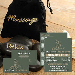 Massage Logo, massagetherapie, massageparlor Flyer