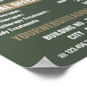 Massage Logo, massagetherapie, massageparlor Poster (Hoek)