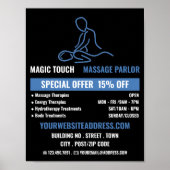 Massage Logo, Massagetherapie, Massagesalon Poster (Voorkant)