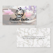 Massage Logo | Visitekaartje van spa-oliën (Voorkant / Achterkant)