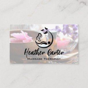 Massage Logo Visitekaartje van spa-oliën