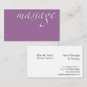Massage: Massagetherapie Visitekaartje (Voorkant / Achterkant)