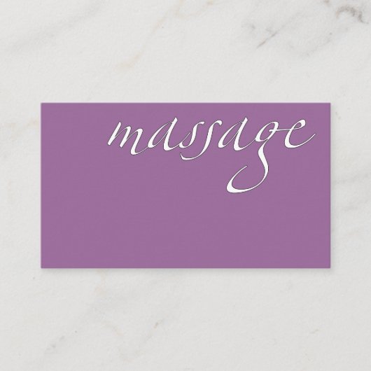 Massage: Massagetherapie Visitekaartje (Voorkant)