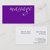 Massage: Massagetherapie Visitekaartje (Voorkant / Achterkant)