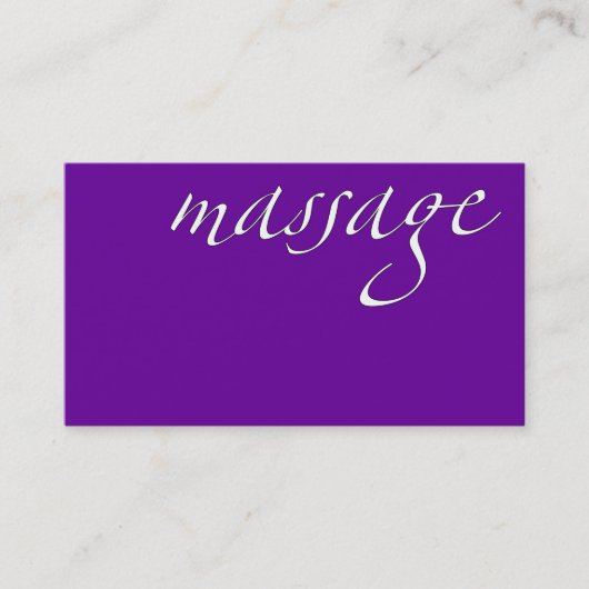 Massage: Massagetherapie Visitekaartje (Voorkant)