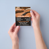 Massage met warme steen, massageparlor flyer (Hand)