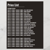 Massage met warme steen, massageparlor flyer (Achterkant)