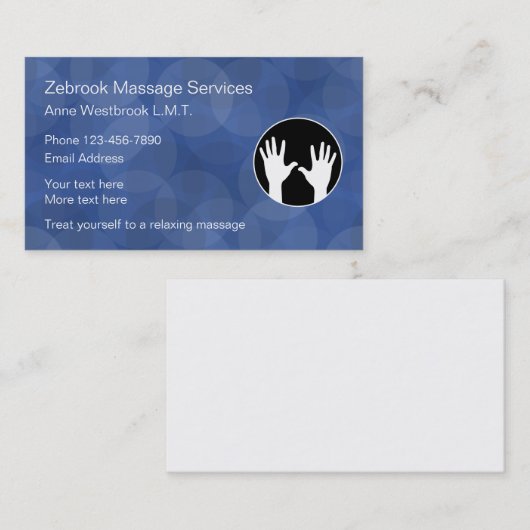 Massage Moderne Visitekaartjes (Voorkant / Achterkant)