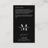 Massage Nazorg Instructies Minimalistische Masseus Visitekaartje (Achterkant)