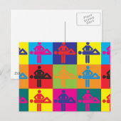 Massage Pop Art Briefkaart (Voorkant / Achterkant)