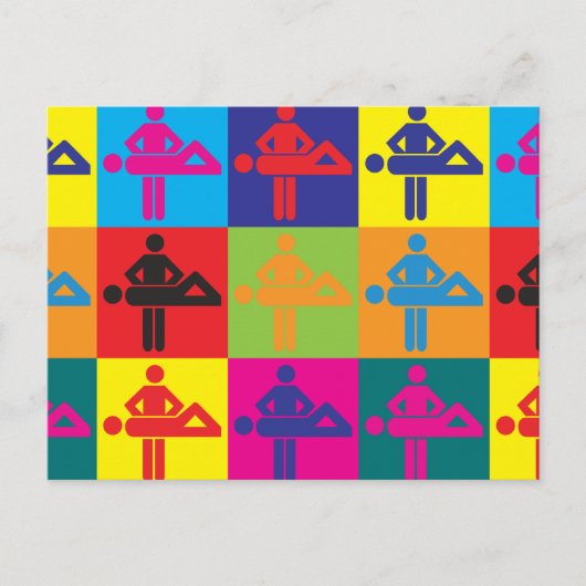 Massage Pop Art Briefkaart (Voorkant)