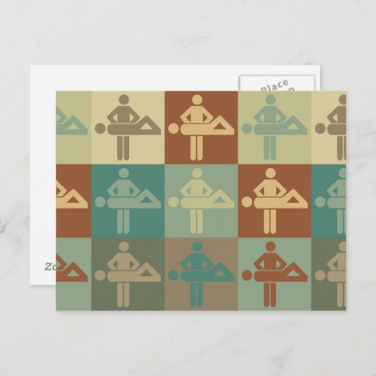 Massage Pop Art Briefkaart (Voorkant / Achterkant)